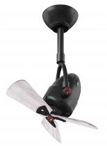  DI-BK-WDBW - Diane oscillating ceiling fan in Matte Black finish with solid barn wood blades.