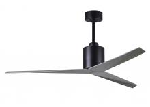  EK-BK-BN - Eliza 3-blade paddle fan in Matte Black finish with brushed nickel all-weather ABS blades. Optimiz