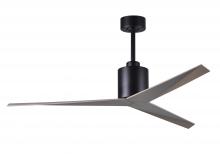  EK-BK-GA - Eliza 3-blade paddle fan in Matte Black finish with gray ash all-weather ABS blades. Optimized for
