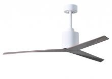  EK-WH-OO - Eliza 3-blade paddle fan in Gloss White finish with old oak all-weather ABS blades. Optimized for