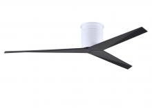  EKH-WH-BK - Eliza-H 3-blade ceiling mount paddle fan in Gloss White finish with matte black ABS blades.