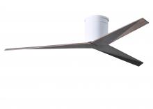  EKH-WH-OO - Eliza-H 3-blade ceiling mount paddle fan in Gloss White finish with old oak ABS blades.