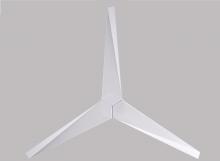  EKH-WH-WH - Eliza-H 3-blade ceiling mount paddle fan in Gloss White finish with gloss white ABS blades.