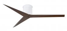  EKH-WH-WN - Eliza-H 3-blade ceiling mount paddle fan in Gloss White finish with walnut ABS blades.