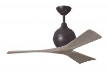  IR3-TB-GA-42 - Irene-3 three-blade paddle fan in Textured Bronze finish with 42" gray ash tone blades.