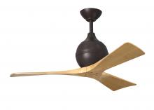  IR3-TB-LM-42 - Irene-3 three-blade paddle fan in Textured Bronze finish with 42" light maple tone blades.