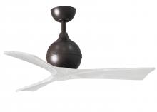 Matthews Fan Company IR3-TB-MWH-42 - Irene-3 42" Ceiling Fan in Textured Bronze and Matte White Blades