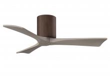  IR3H-WN-GA-42 - Irene-3H three-blade flush mount paddle fan in Walnut finish with 42” Gray Ash tone blades. 