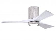  IR3HLK-BW-MWH-42 - Irene-3HLK three-blade flush mount paddle fan in Barn Wood finish with 42” solid matte white woo