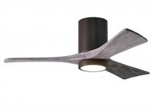  IR3HLK-TB-BW-42 - Irene-3HLK three-blade flush mount paddle fan in Textured Bronze finish with 42” solid barn wood