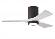  IR3HLK-TB-MWH-42 - Irene-3HLK three-blade flush mount paddle fan in Textured Bronze finish with 42” solid matte whi