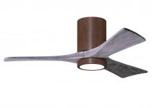  IR3HLK-WN-BW-42 - Irene-3HLK three-blade flush mount paddle fan in Walnut finish with 42” solid barn wood tone bla
