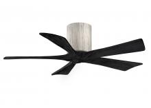  IR5H-BW-BK-42 - Irene-5H five-blade flush mount paddle fan in Barn Wood finish with 42” solid matte black wood b