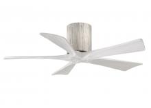  IR5H-BW-MWH-42 - Irene-5H five-blade flush mount paddle fan in Barn Wood finish with 42” solid matte white wood b