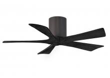  IR5H-TB-BK-42 - Irene-5H five-blade flush mount paddle fan in Textured Bronze finish with 42” solid matte black