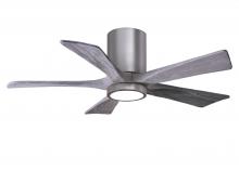  IR5HLK-BP-BW-42 - IR5HLK five-blade flush mount paddle fan in Brushed Pewter finish with 42” Barn Wood blades and