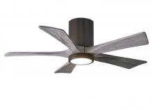  IR5HLK-TB-BW-42 - IR5HLK five-blade flush mount paddle fan in Textured Bronze finish with 42” solid barn wood tone