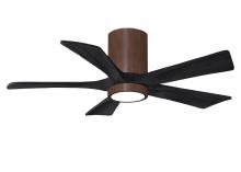  IR5HLK-WN-BK-42 - IR5HLK five-blade flush mount paddle fan in Walnut finish with 42” solid matte black wood blades