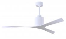 Matthews Fan Company MK-WH-WH - Molly modern ceiling fan in Matte White finish with all-weather 56” ABS blades. Optimized for da