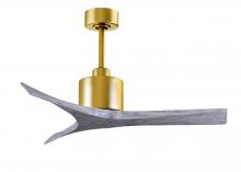  MW-BRBR-BW-42 - Mollywood 6-speed contemporary ceiling fan in Brushed Brass finish with 42” solid barn wood tone