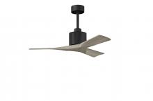  NK-BK-GA-42 - Nan 6-speed ceiling fan in Matte Black finish with 42” solid gray ash tone wood blades