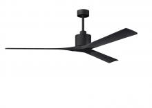  NKXL-BK-BK-72 - Nan XL 6-speed ceiling fan in Matte Black finish with 72” solid matte black wood blades