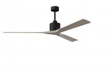  NKXL-BK-GA-72 - Nan XL 6-speed ceiling fan in Matte Black finish with 72” solid gray ash tone wood blades