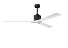  NKXL-BK-MWH-72 - Nan XL 6-speed ceiling fan in Matte Black finish with 72” solid matte white wood blades