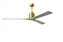  NKXL-BRBR-GA-72 - Nan XL 6-speed ceiling fan in Brushed Brass finish with 72” solid gray ash tone wood blades