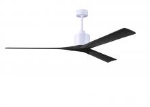  NKXL-MWH-BK-72 - Nan XL 6-speed ceiling fan in Matte White finish with 72” solid matte black wood blades