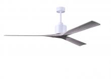  NKXL-MWH-BW-72 - Nan XL 6-speed ceiling fan in Matte White finish with 72” solid barn wood tone wood blades