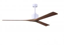  NKXL-MWH-WA-72 - Nan XL 6-speed ceiling fan in Matte White finish with 72” solid walnut tone wood blades
