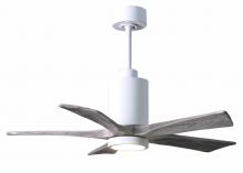  PA5-WH-BW-42 - Patricia-5 five-blade ceiling fan in Gloss White finish with 42” solid barn wood tone blades and