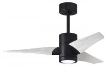 SJ-BK-MWH-42 - Super Janet three-blade ceiling fan in Matte Black finish with 42” solid matte white wood blades