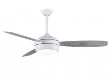  T24-MWH-MABW-52 - T-24 52" Ceiling Fan in Matte White and reversible Maple/Barn Wood Blades