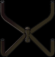  BULL4 - Poles, BULL, braket bullhorn four, light, bronze