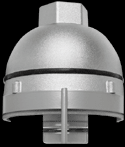  VP1S - Vaporproof, 100 Pendant 1/2 inch Silver Less globe