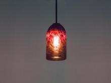  ROSE-CYL-CLDKAM-BZ-47 - Rose Cylinder -Pendant - Incandescent 47" OA Drop-Clear Dark Amber