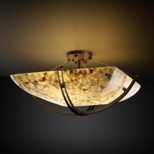 Justice Design Group ALR-9717-25-DBRZ - 48" Semi-Flush Bowl w/ Crossbar