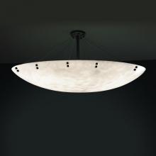 Justice Design Group CLD-9658-35-MBLK-F2 - 72" Round Semi-Flush Bowl w/ Finials