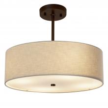 Justice Design Group FAB-9591-CREM-DBRZ-LED4-2800 - Classic 18Ã¢â‚¬Â LED Drum Pendant