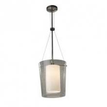  FSN-8010-OPAL-MBLK - Amani 1-Light Center Drum Pendant