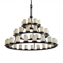  POR-8714-10-WFAL-MBLK - Dakota 45-Light 3-Tier Ring Chandelier