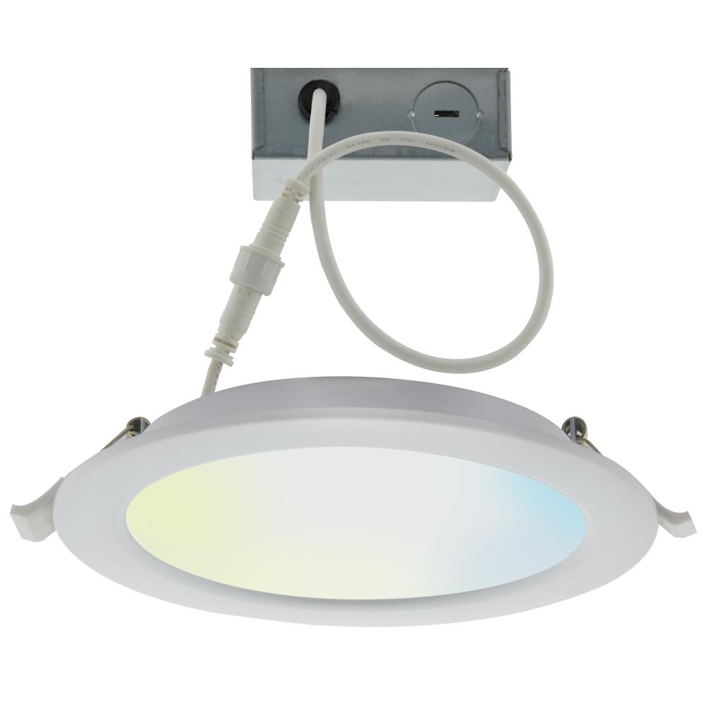 10 Watt; LED Direct Wire Downlight; 4 Inch; Tunable White; Round; Starfish IOT; 120 Volt; 650 Lumens