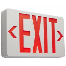  67/101 - Red LED Exit Sign, 90min Ni-Cad backup, 120/277V, Single/Dual Face, Universal Mounting