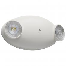  67/139 - Emergency Light; Dual Head; 120/277 Volts; White Finish; Remote Compatible