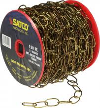  79/204 - 11 Gauge Chain; Antique Brass Finish; 50 Yards (150 Feet) To Reel; 1 Reel To Master; 15lbs Max