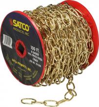  79/209 - 8 Gauge Chain; Brass Finish; 100 Feet To Reel; 1 Reel To Master; 35lbs Max