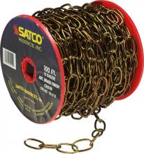  79/212 - 8 Gauge Chain; Antique Brass Finish; 100 Feet To Reel; 1 Reel To Master; 35lbs Max