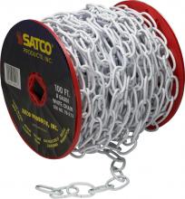  79/213 - 8 Gauge Chain; White Finish; 100 Feet To Reel; 1 Reel To Master; 35lbs Max